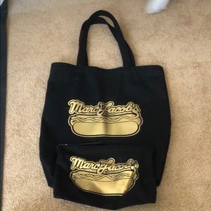 Marc Jacobs canvas tote w/ separate matching pouch